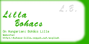 lilla bohacs business card